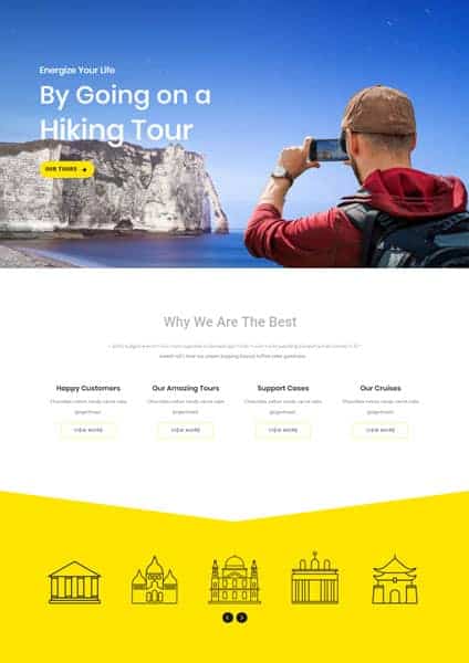 tourism 1 Plus Templates from The Plus Addons for Elementor