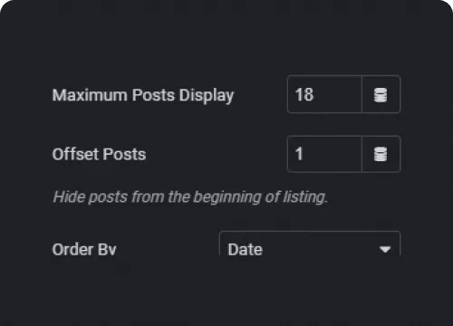 Offset posts grid builder for elementor (listing, filters, pagination & more) from the plus addons for elementor