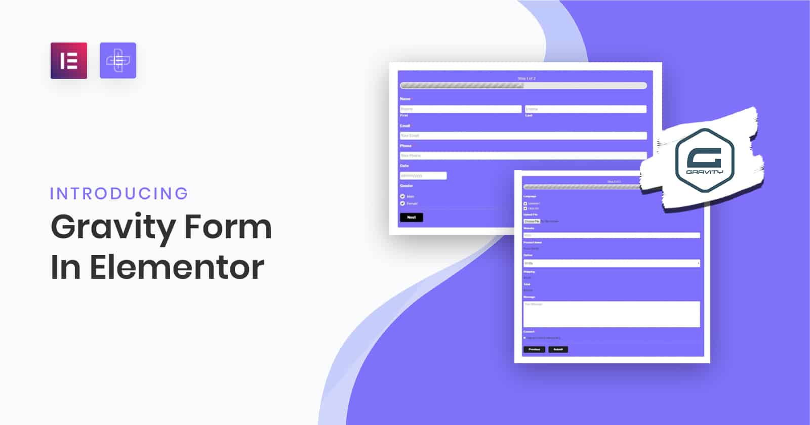 Gravity forms widget for elementor | the plus addons for elementor