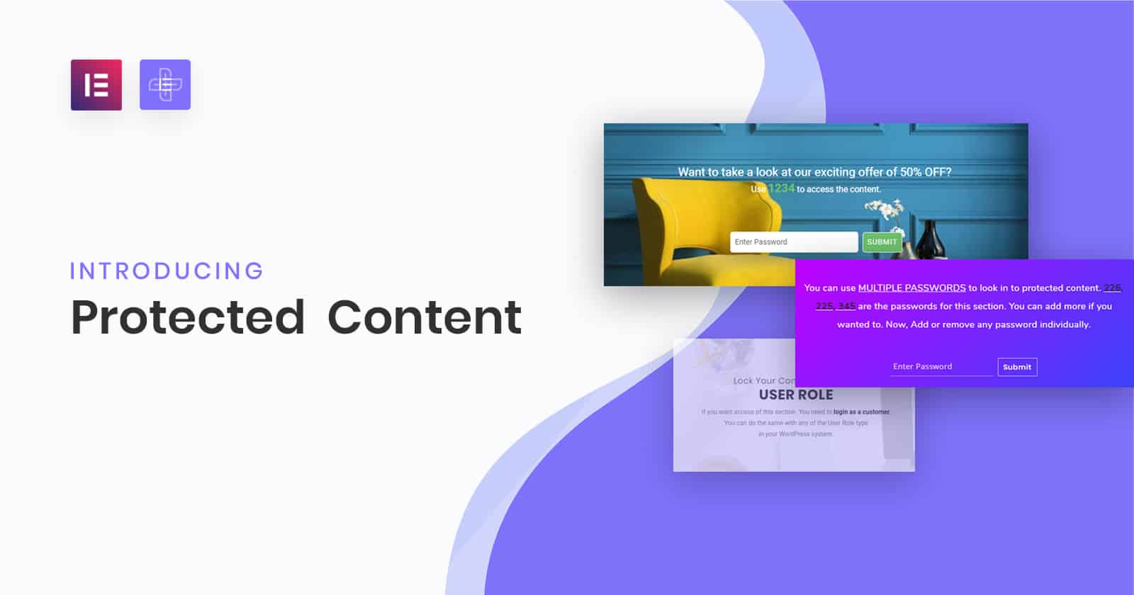 Protected content widget for elementor | the plus addons for elementor