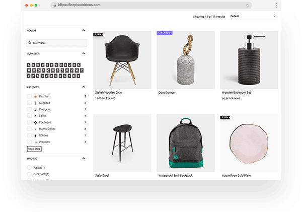 Vertical wordpress woocommerce filter