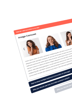 Demo Accordion with Image Carousel Content