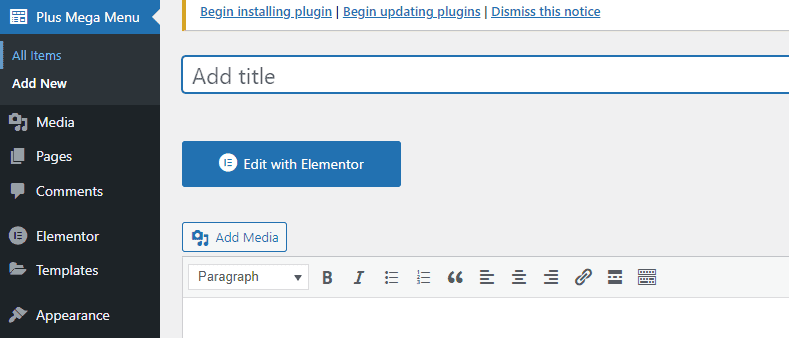 Create your mega menu
