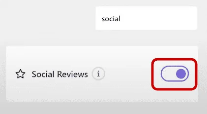 Social reviews widget