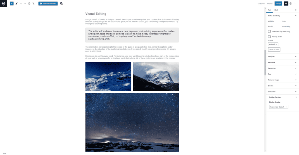 Visual editing on gutenberg gutenberg vs elementor: which to use? Detailed comparison from the plus addons for elementor
