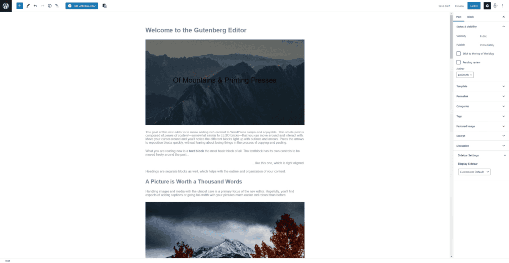 welcome to the gutenberg editor | The Plus Addons for Elementor Welcome to the gutenberg editor