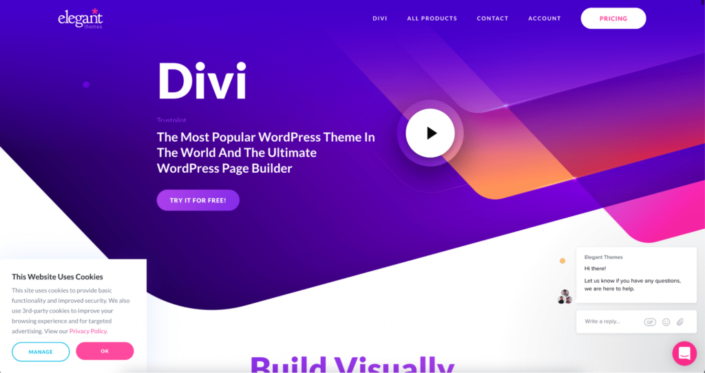 Divi theme and page builder homepage
