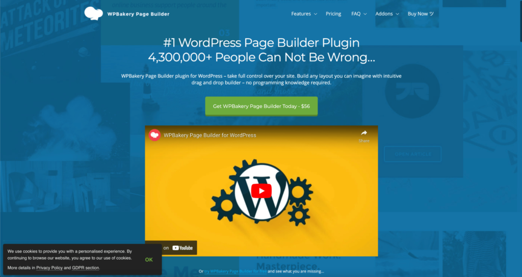 Wpbakery page builder homepage