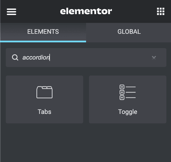 Accordion widget disabled
