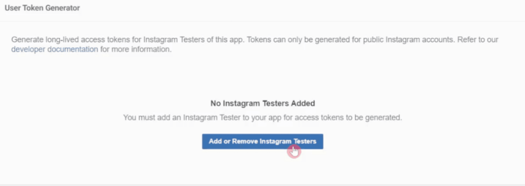 adding or removing an instagram tester from The Plus Addons for Elementor