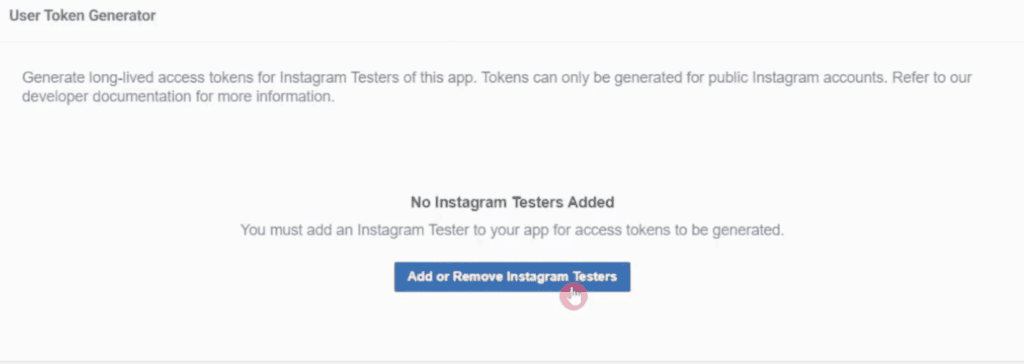 Adding or removing an instagram tester how to get instagram access token from the plus addons for elementor