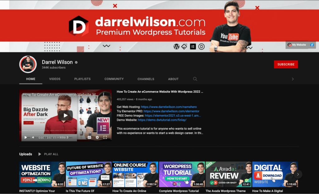 Darrel wilson youtube channel 10+ best blogs & youtube channels to learn elementor from the plus addons for elementor