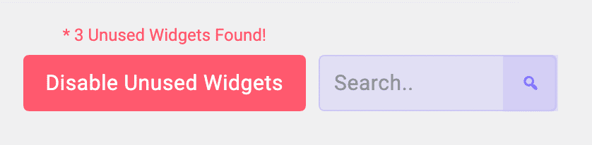 disable unused widgets option