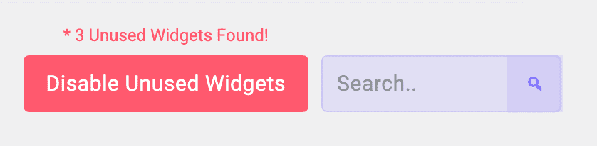 Disable unused widgets option