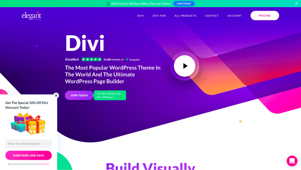 divi homepage