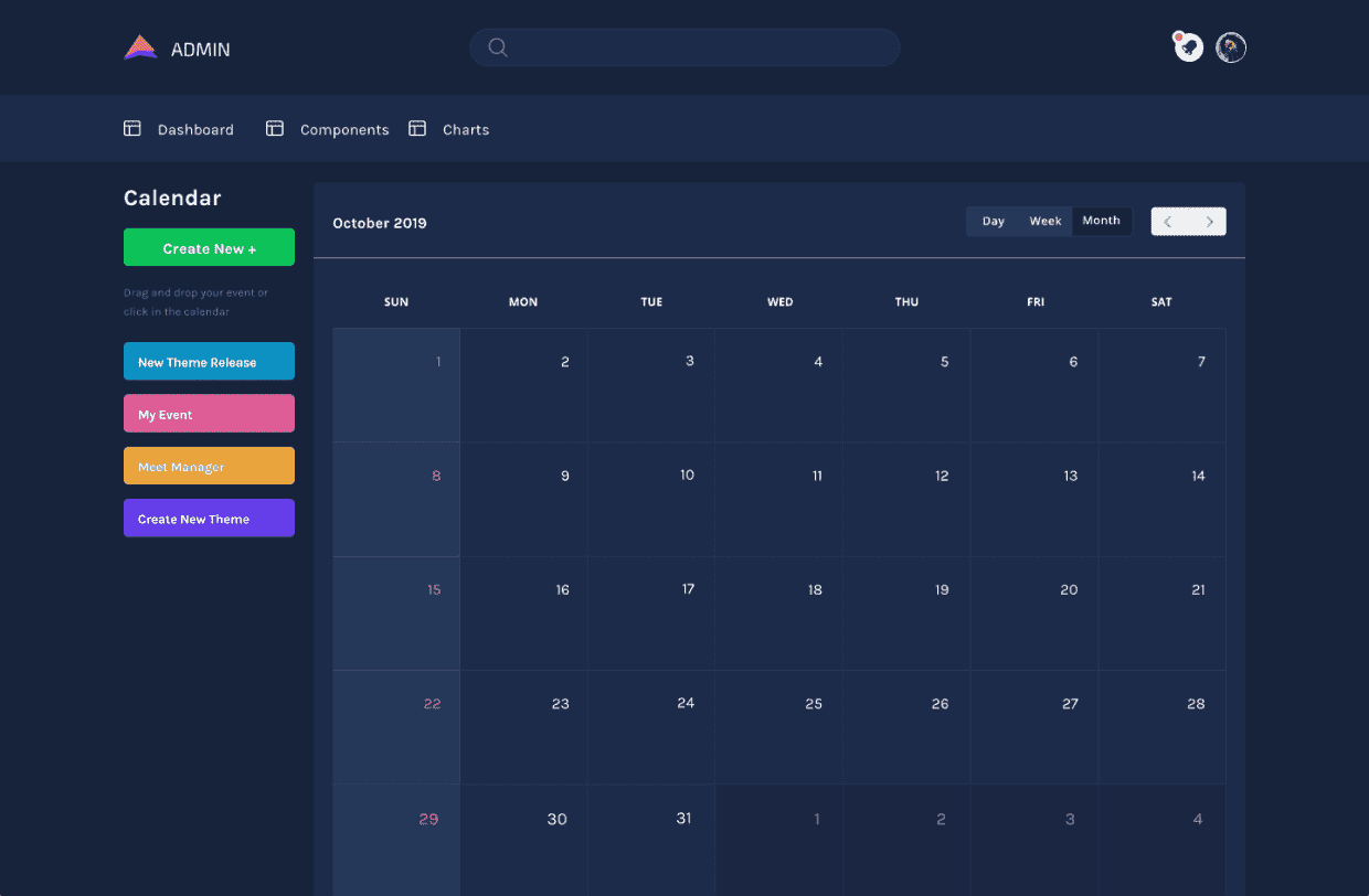 Calendar dynamic device device dynamic from the plus addons for elementor