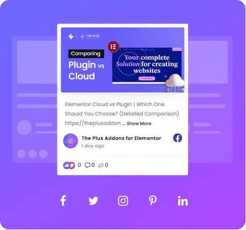 social feed | The Plus Addons for Elementor Social feed best elementor addon with 120+ widgets & 1000+ templates from the plus addons for elementor