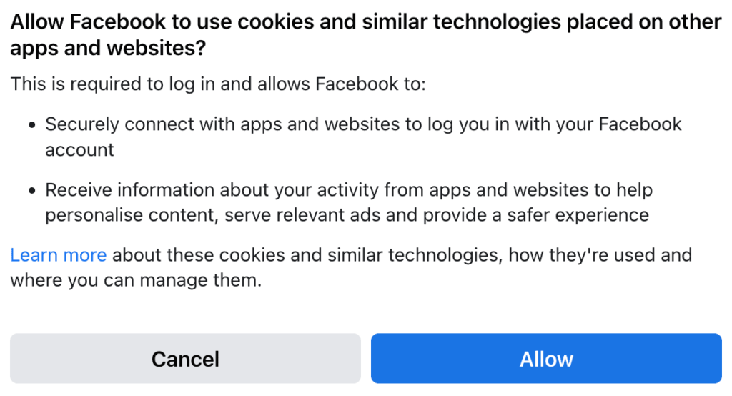 Log into facebook with the javascript sdk