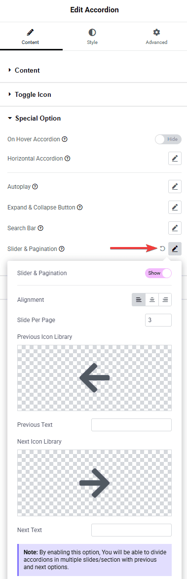 Tpae accordion slider and pagination 2 how to add pagination/slider to accordion in elementor? From the plus addons for elementor