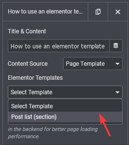 Accordion elementor template