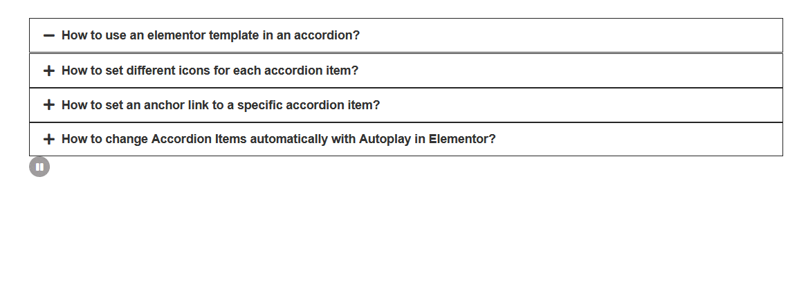 Autoplay accordion preview