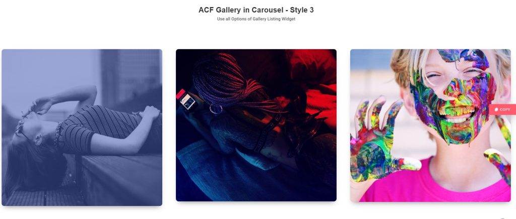 Dynamic ACF Gallery Field with Dynamic Listing from The Plus Addons for Elementor
