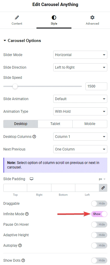 Tpae carousel anything style infinite mode how to create a carousel infinite loop scroll in elementor slider? From the plus addons for elementor