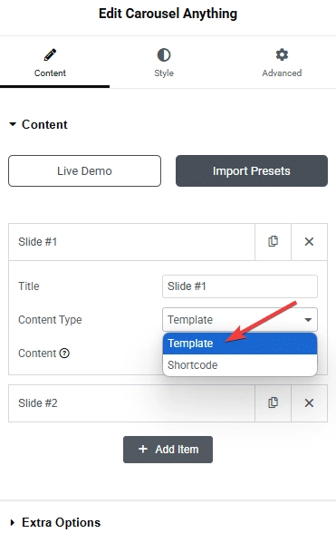 Tpae carousel anything template connect with other widget how to connect an infobox with carousel in elementor? From the plus addons for elementor