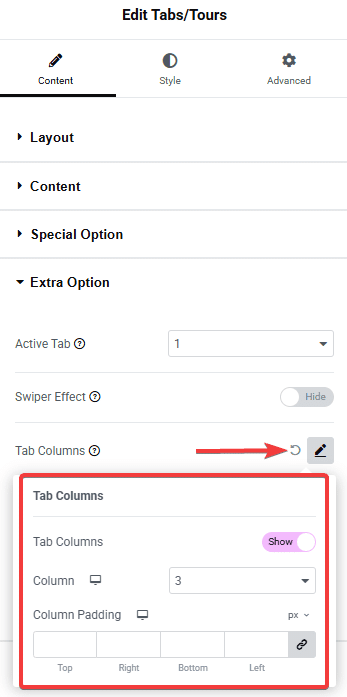 Tpae tabs tours tab columns 2 how to divide tabs into multiple columns in elementor? From the plus addons for elementor