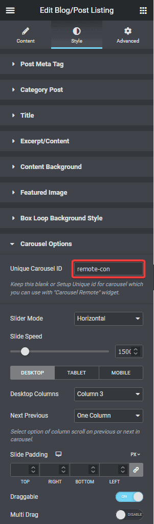 Blog post listing unique connection id