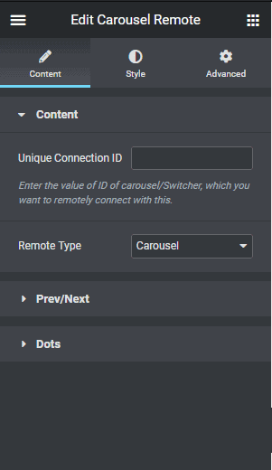 Carousel remote content