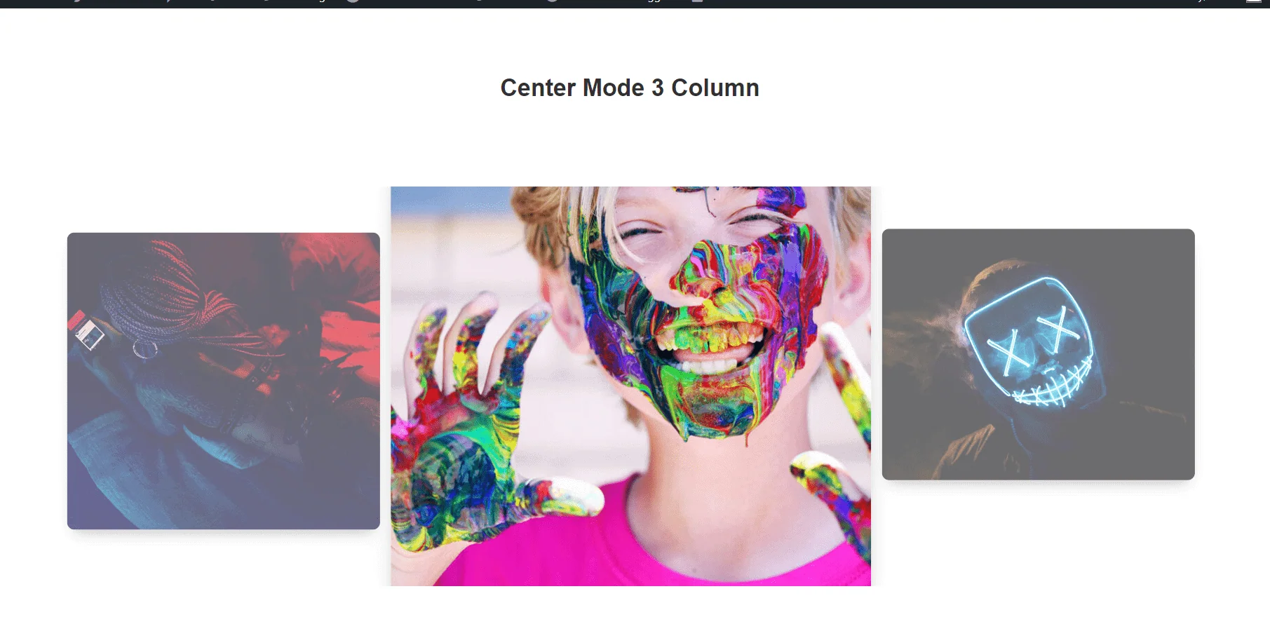 Center padding carousel demo