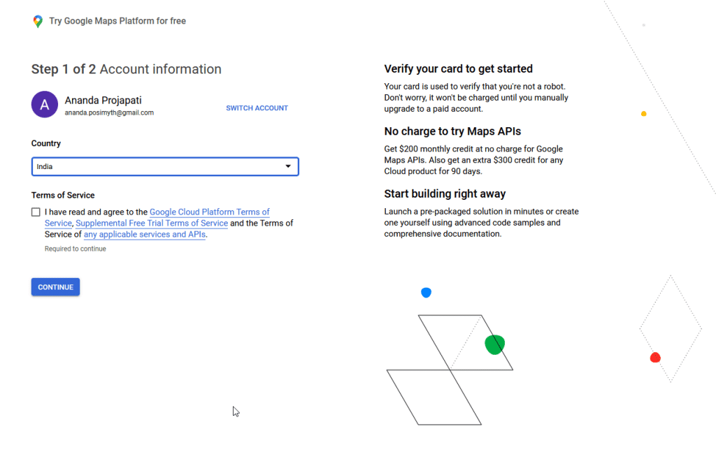 Google map api step 2