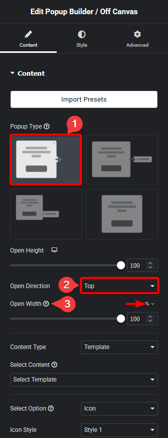Popup builder full width new1 how to make full width menu popup in elementor? From the plus addons for elementor