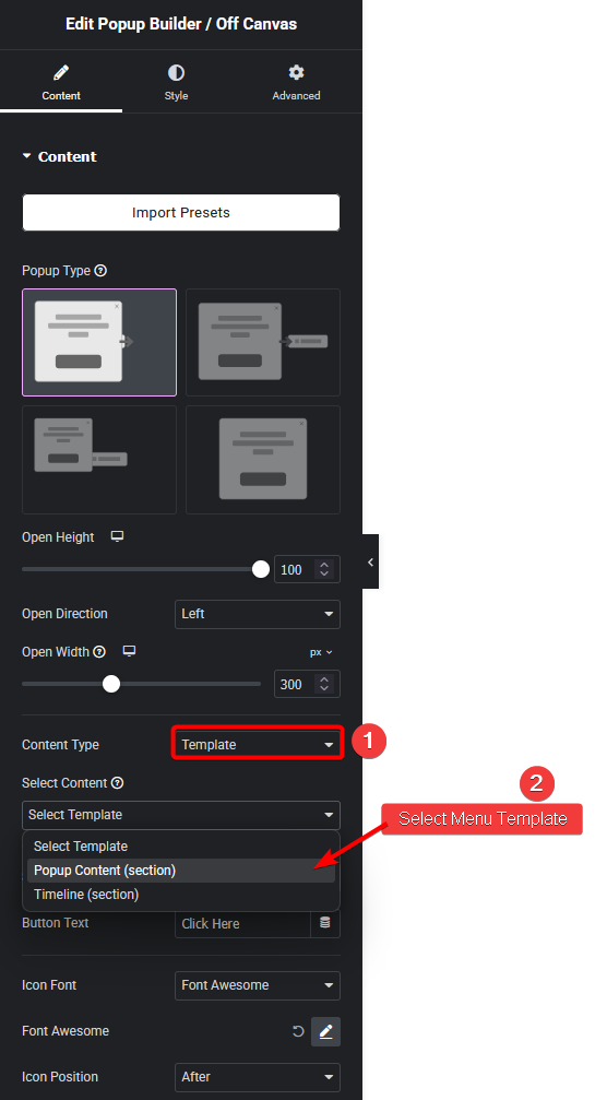 popup builder menu template new1 How to make Full Width Menu Popup in Elementor? from The Plus Addons for Elementor