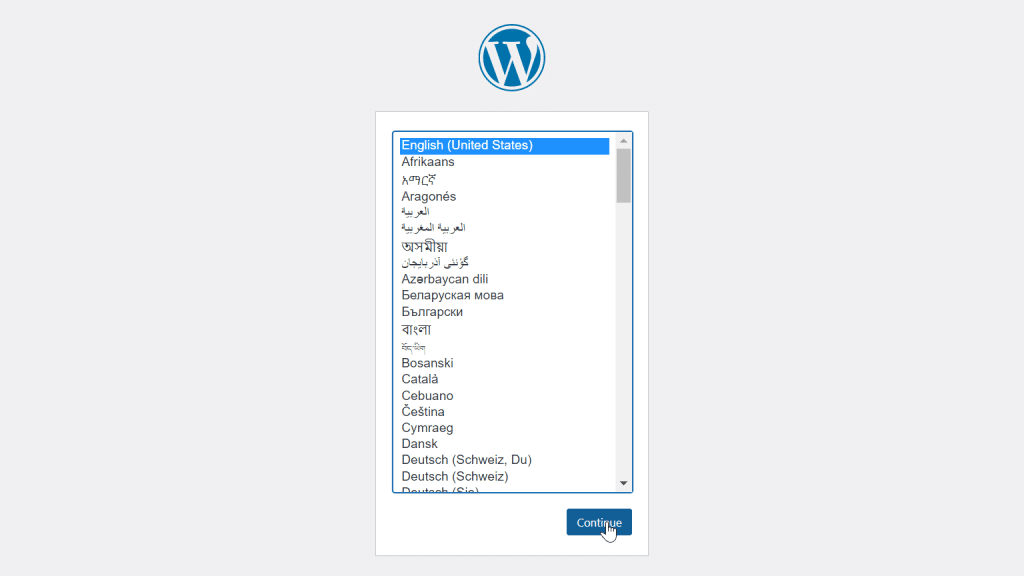 WordPress installation 1 Step By Step Guide of Installing Elementor Plugin in Localhost from The Plus Addons for Elementor