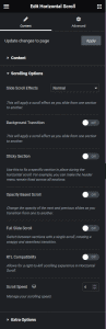 Horizontal Scroll Elementor Widget Settings Overview | The Plus Addons ...