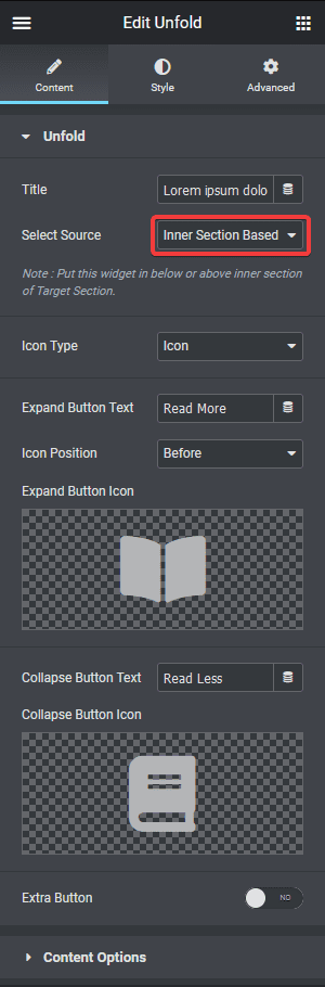 unfold inner section | The Plus Addons for Elementor Unfold inner section