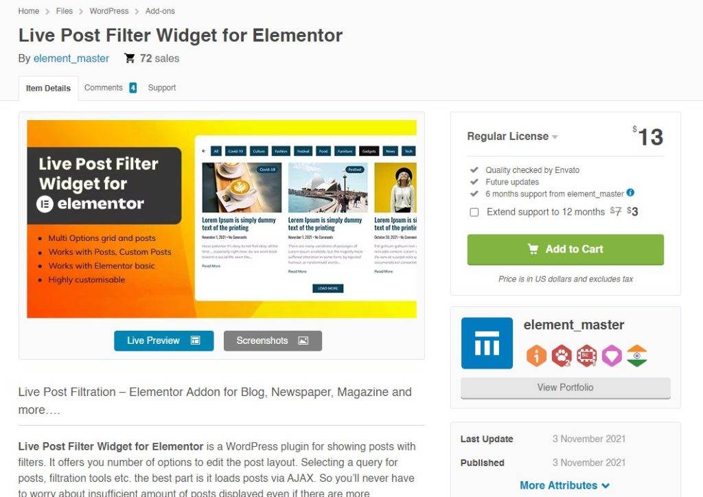 LivePost FIlter 5 Best Elementor Search Filters for Everything from The Plus Addons for Elementor