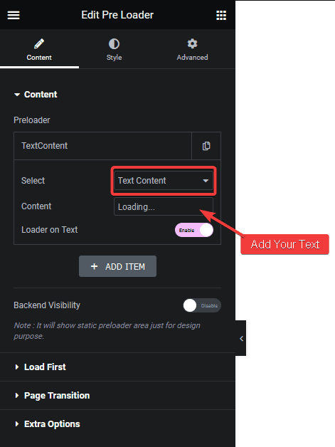 preloader | The Plus Addons for Elementor Preloader text