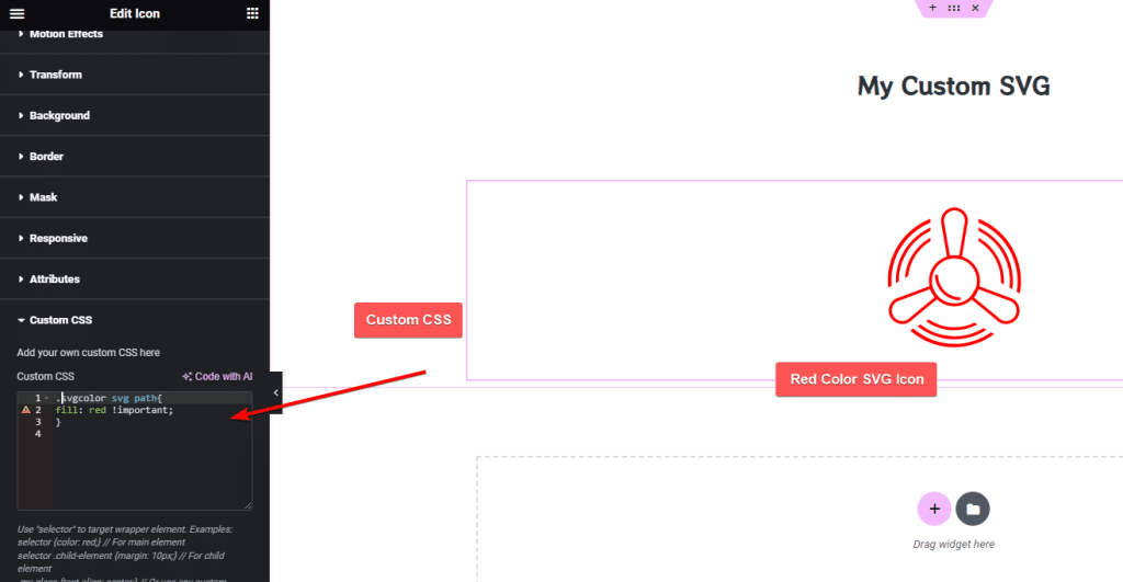 Custom SVG How to Change Custom SVG Icons Color in Elementor? from The Plus Addons for Elementor