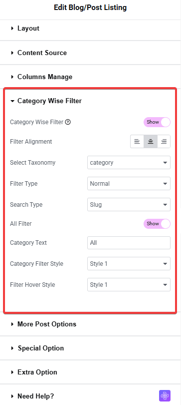 Tpae blog listing category wise filter 1 how to add a category wise filter in blog post in elementor? From the plus addons for elementor