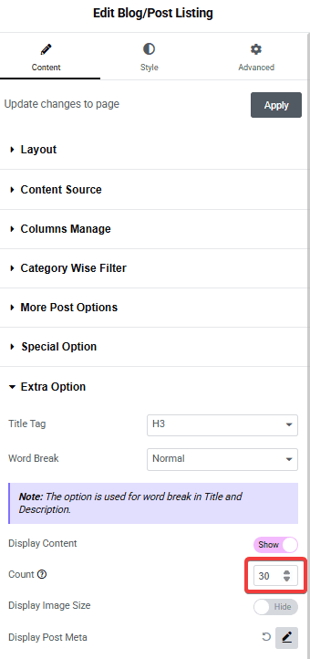 Tpae blog listing display content 1 how to limit the post excerpt in elementor blog posts? From the plus addons for elementor