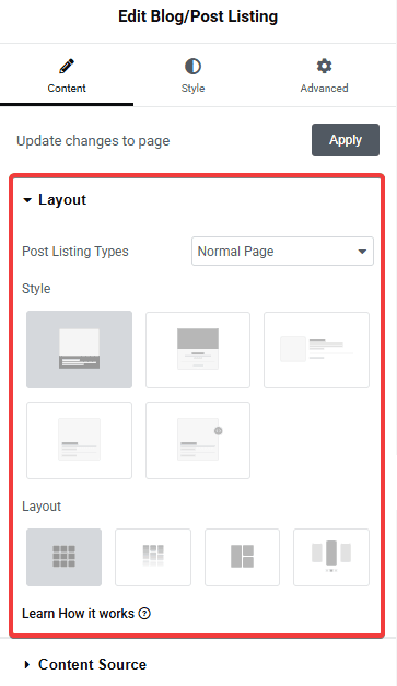 Tpae Blog Listing Layout | The Plus Addons for Elementor Tpae blog listing layout blog listing widget settings overview from the plus addons for elementor