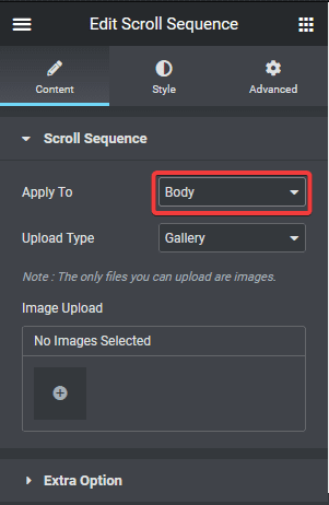 Scroll sequence body