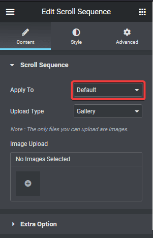 Scroll sequence content