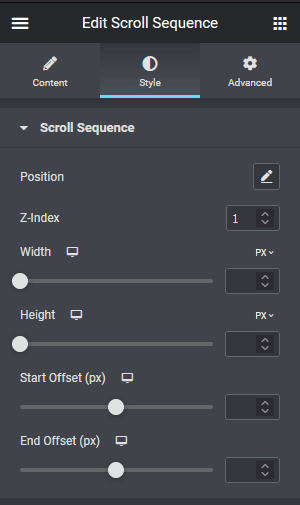 Scroll sequence style