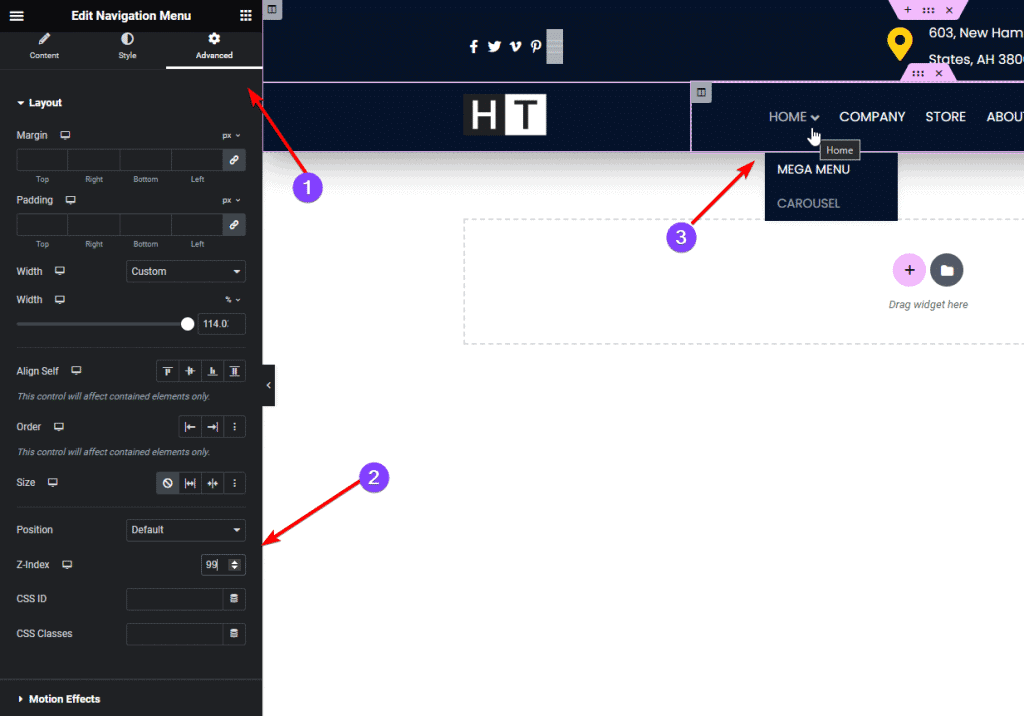 Adjusting the Z | The Plus Addons for Elementor Adjusting the z how to fix elementor drop down sub menu hidden behind content? From the plus addons for elementor