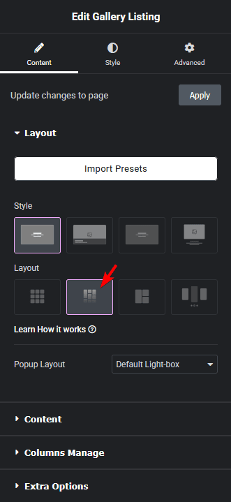 Gallery listing masnory layout new how to create an elementor masonry image gallery? From the plus addons for elementor