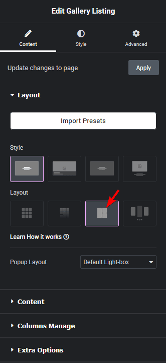 Gallery listing metro layout new how to create an elementor image gallery in metro layout? From the plus addons for elementor
